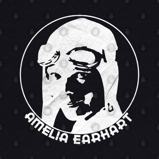 Amelia Earhart - 20th Century Icon (White Print) by RCDBerlin